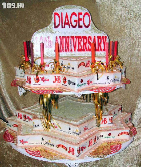 Egyedi torta céges Diageo