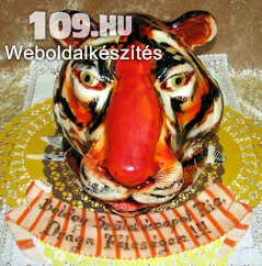Egyedi születésnapi torta Tigris