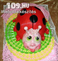 Egyedi születésnapi torta Katica bogár